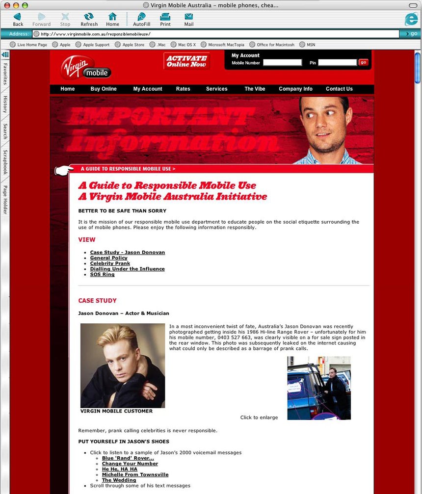 Virgin Mobile Jason Donovan